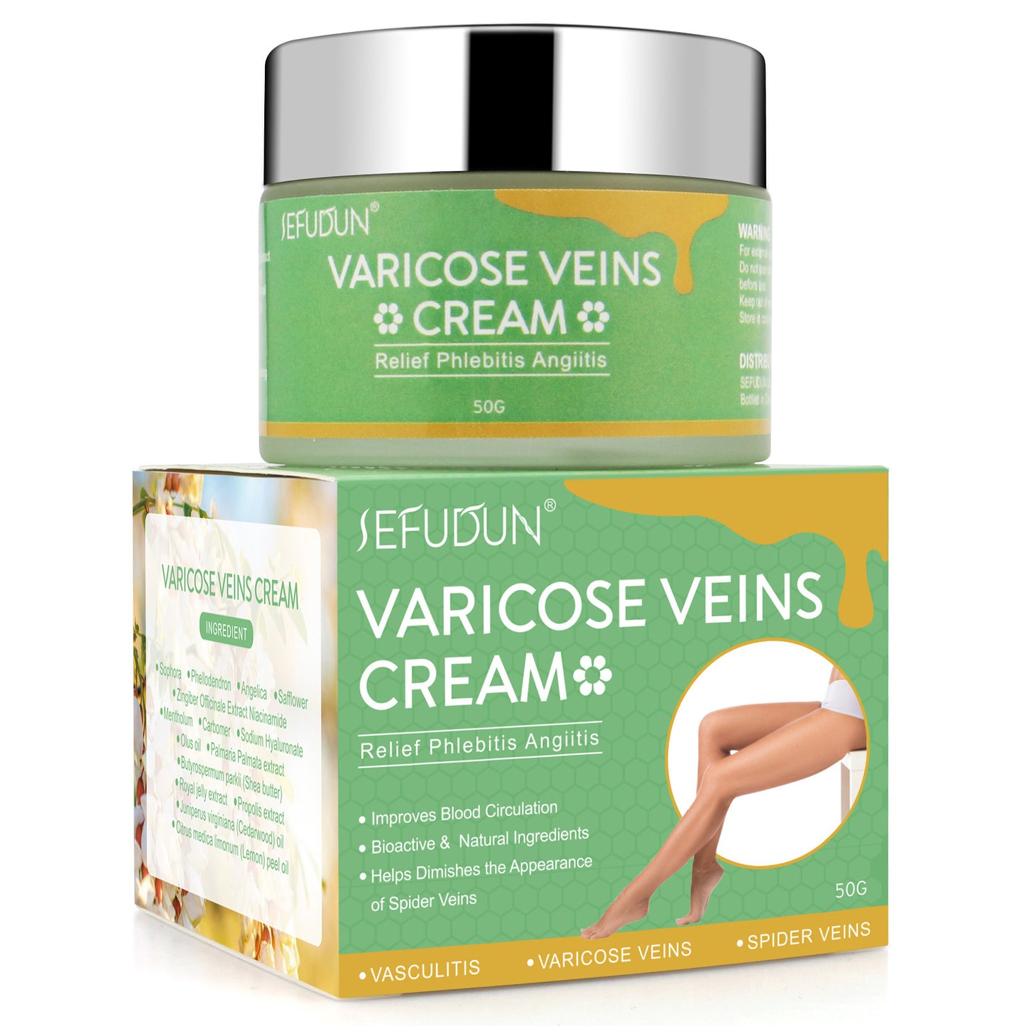 Varicose Vein Cream - Safflower Relief for Spider Veins & Leg Bruises