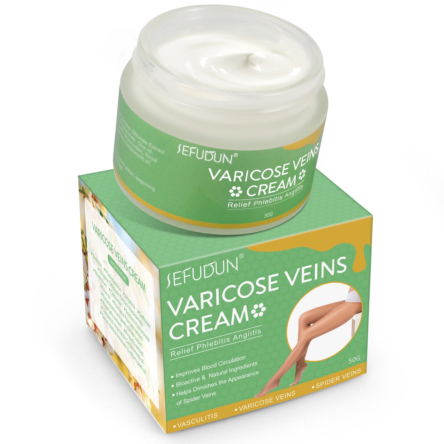 Varicose Vein Cream - Safflower Relief for Spider Veins & Leg Bruises