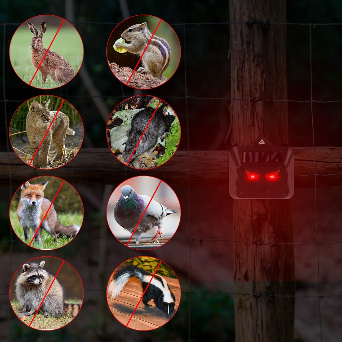 4Pcs Solar Spooky Eyes Light - Halloween Predator Deterrent & Scary Outdoor Decoration