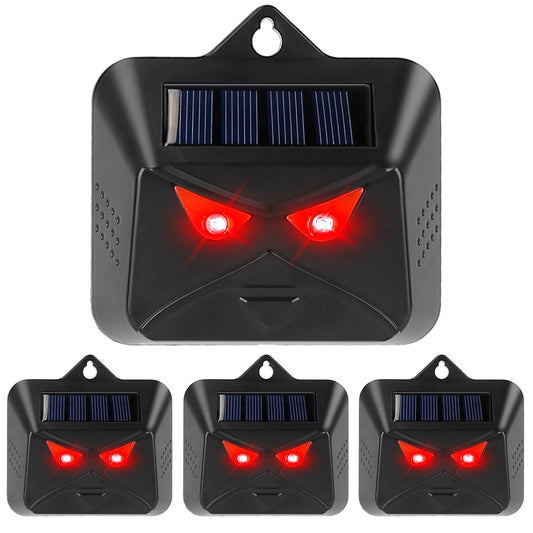 4Pcs Solar Spooky Eyes Light - Halloween Predator Deterrent & Scary Outdoor Decoration