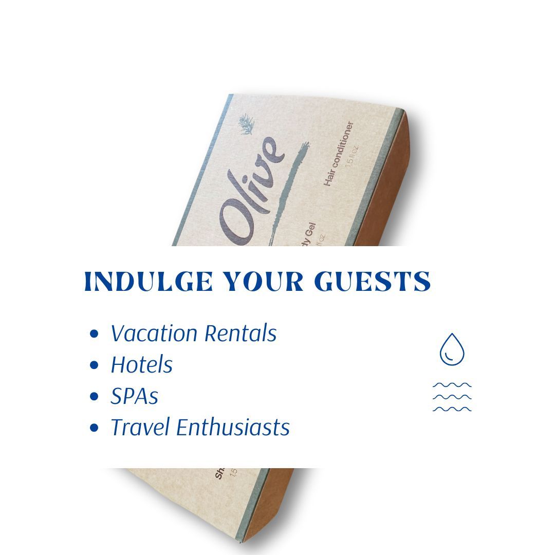 Olive 125 Piece Travel Size Toiletries Kit  Olive Blossom Scented Perfect For Vacation Rentals, Hotels, SPA