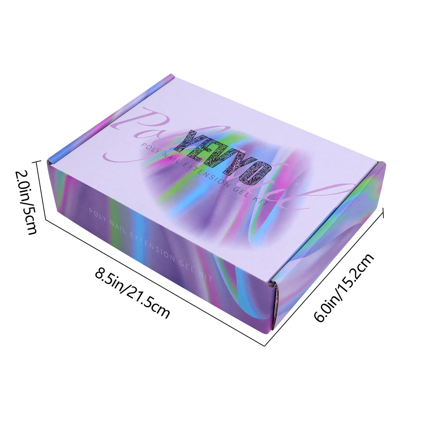 Polygel Nail Extension Kit with UV Lamp – Complete Gel Nail Starter Set with Slip Solution, Tools & Tips for Beginners