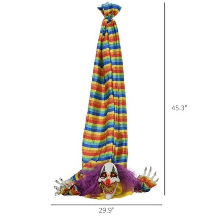 Animated LED Halloween Clown Decoration - Motion Activated Spooky Prop