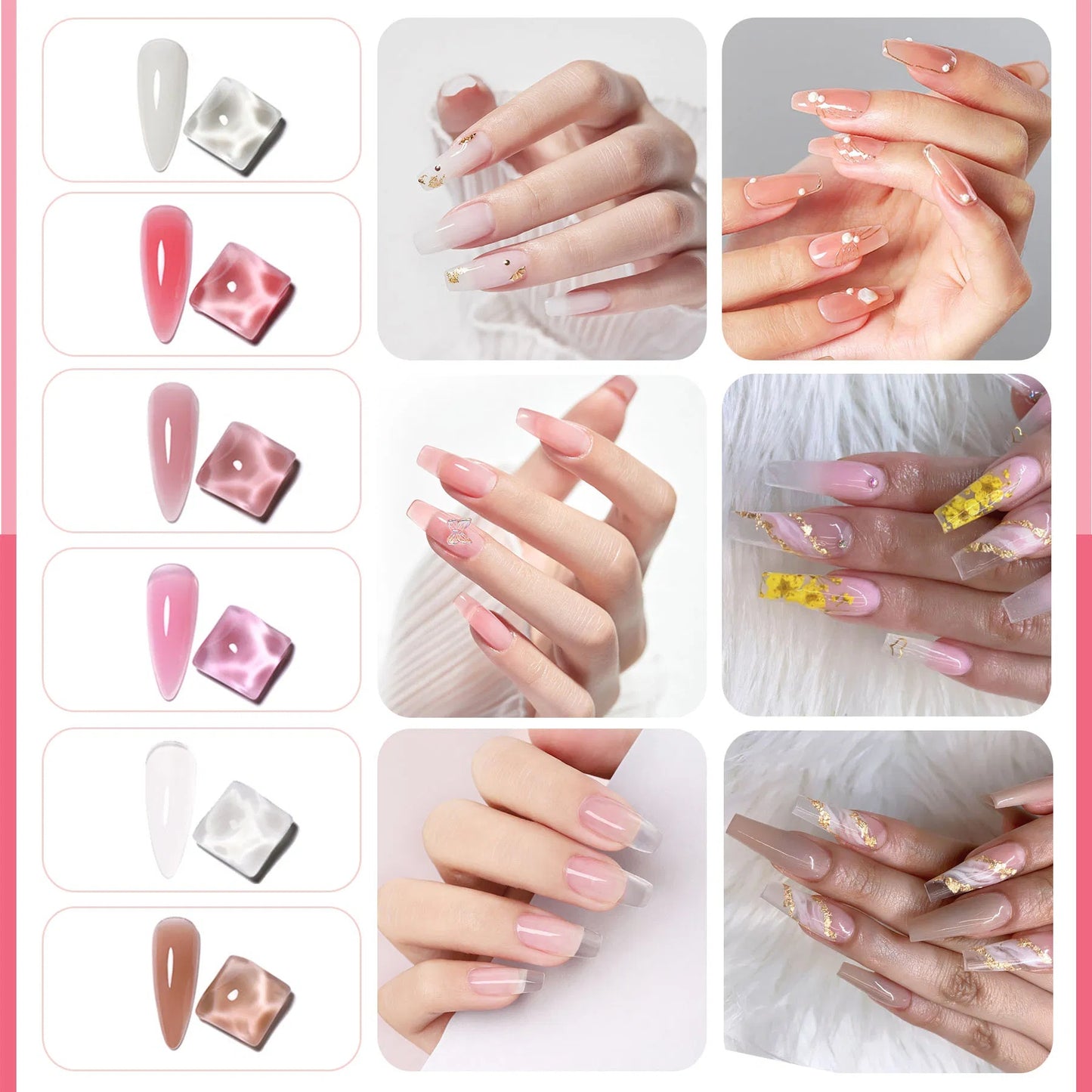 Polygel Nail Extension Kit with UV Lamp – Complete Gel Nail Starter Set with Slip Solution, Tools & Tips for Beginners