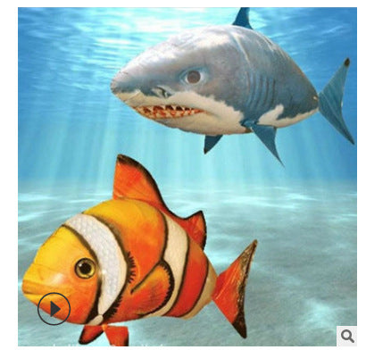 Remote Control Flying Shark - Inflatable RC Air Swimming Fish Toy for Kids