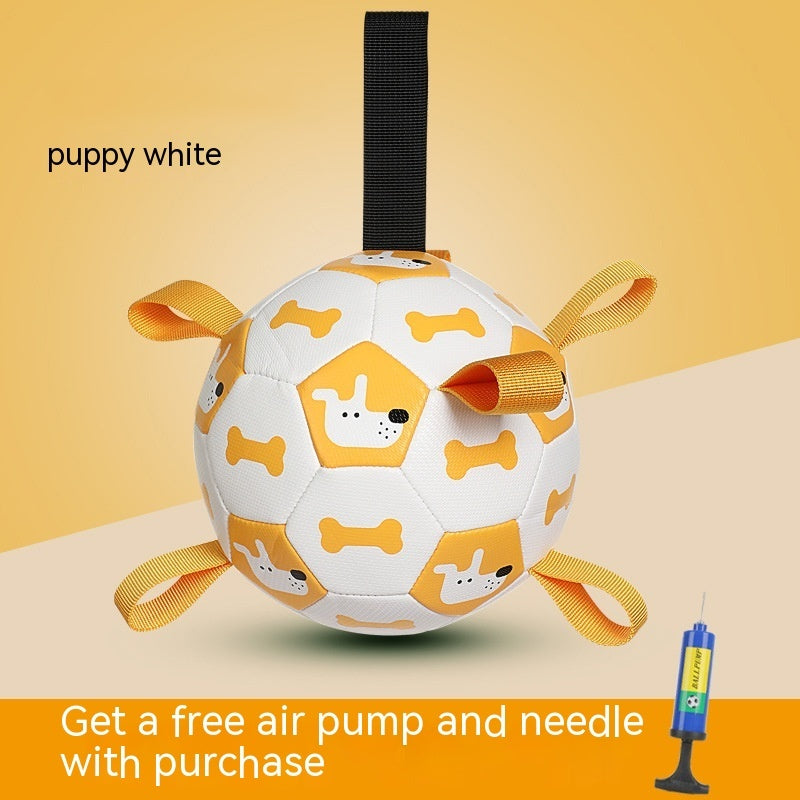 Interactive Dog Soccer Ball - Durable Chew Toy for Outdoor Training & Play