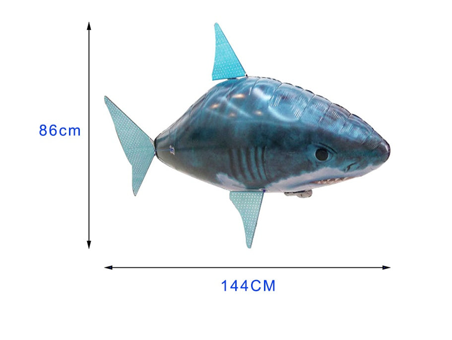 Remote Control Flying Shark - Inflatable RC Air Swimming Fish Toy for Kids