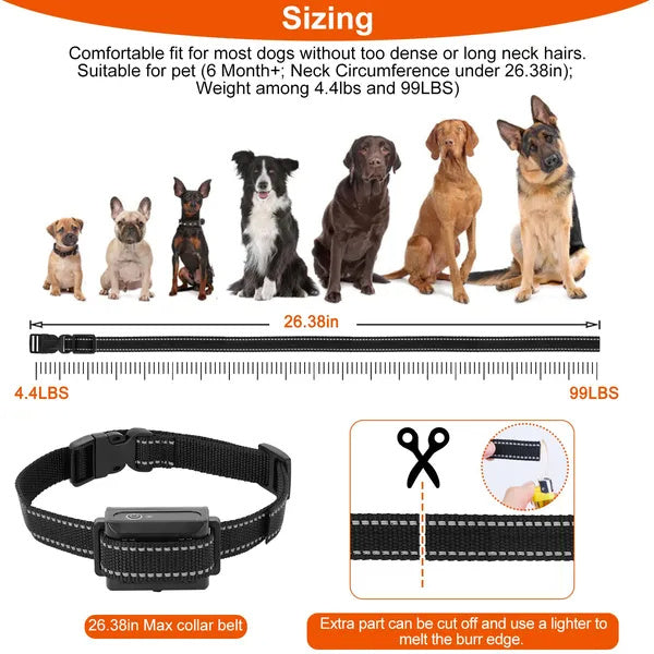 Waterproof Dog Training Collar Receiver - 3280ft Range with Shock, Vibration & Beep Modes