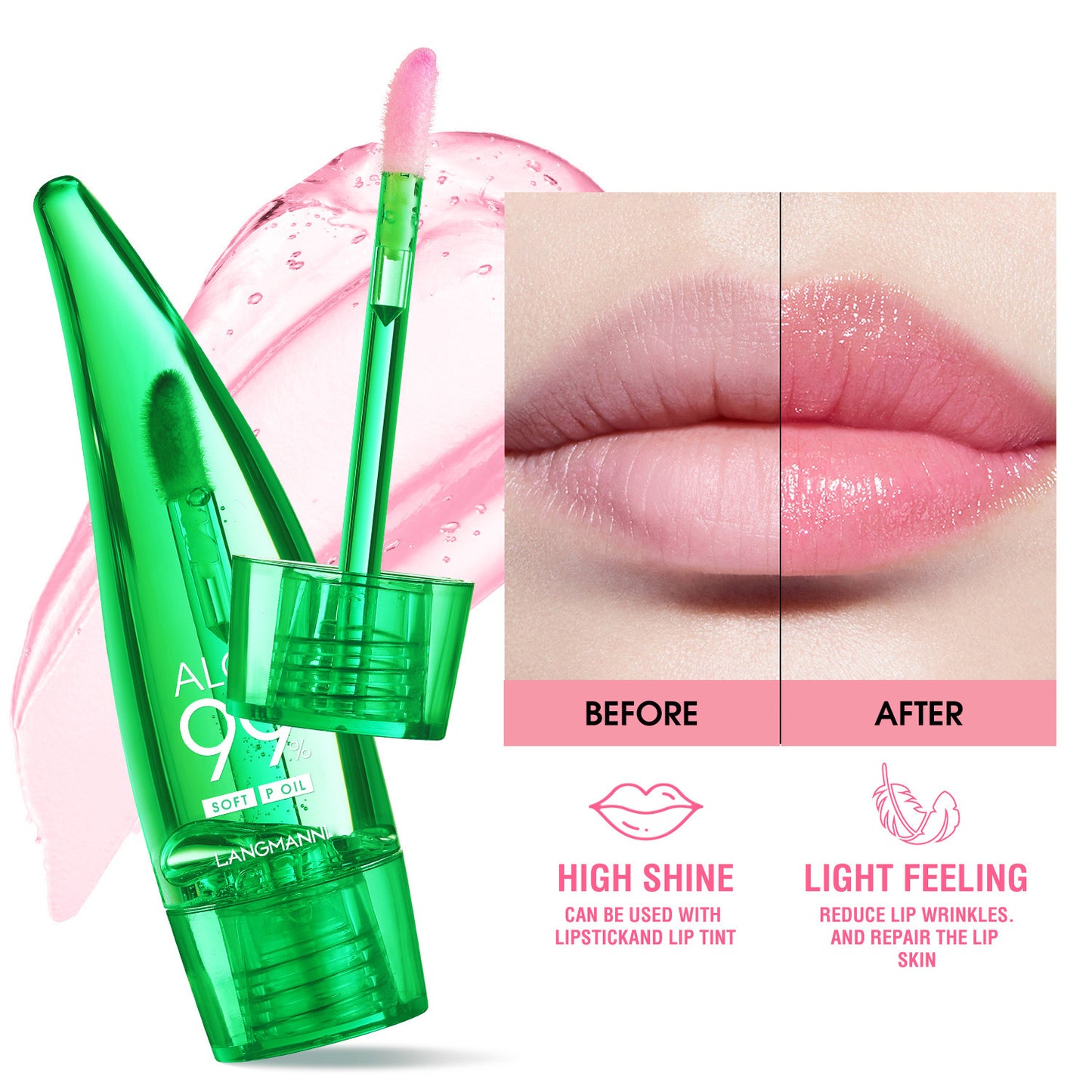 Aloe Lip Gloss - Temperature Sensitive Color Changing Lip Lacquer