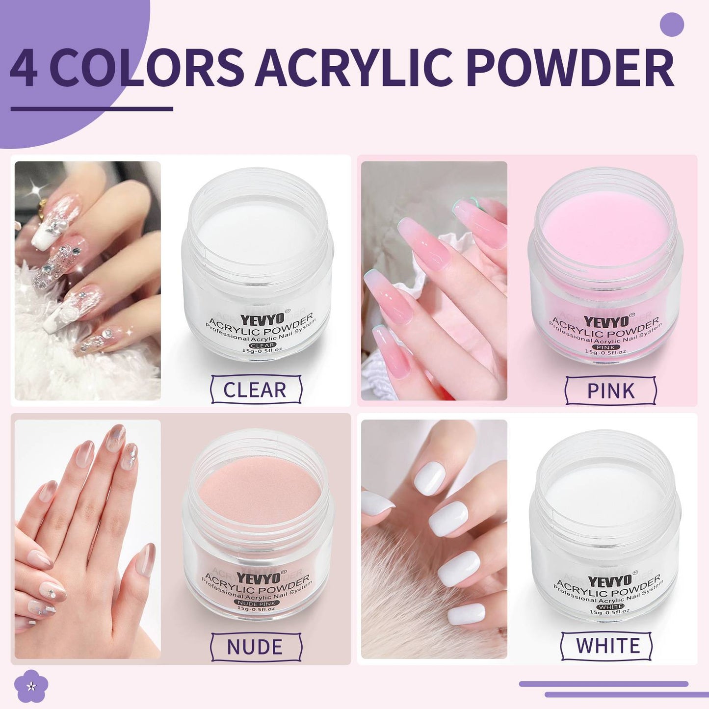 Professional Acrylic Nail Kit - Complete Powder & Liquid Set for Salon Nails