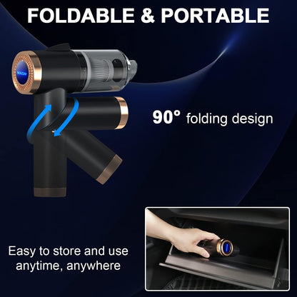 Handheld Vacuum Cleaner & Air Duster - High Power Multi-Nozzle for Car, Home & Pets