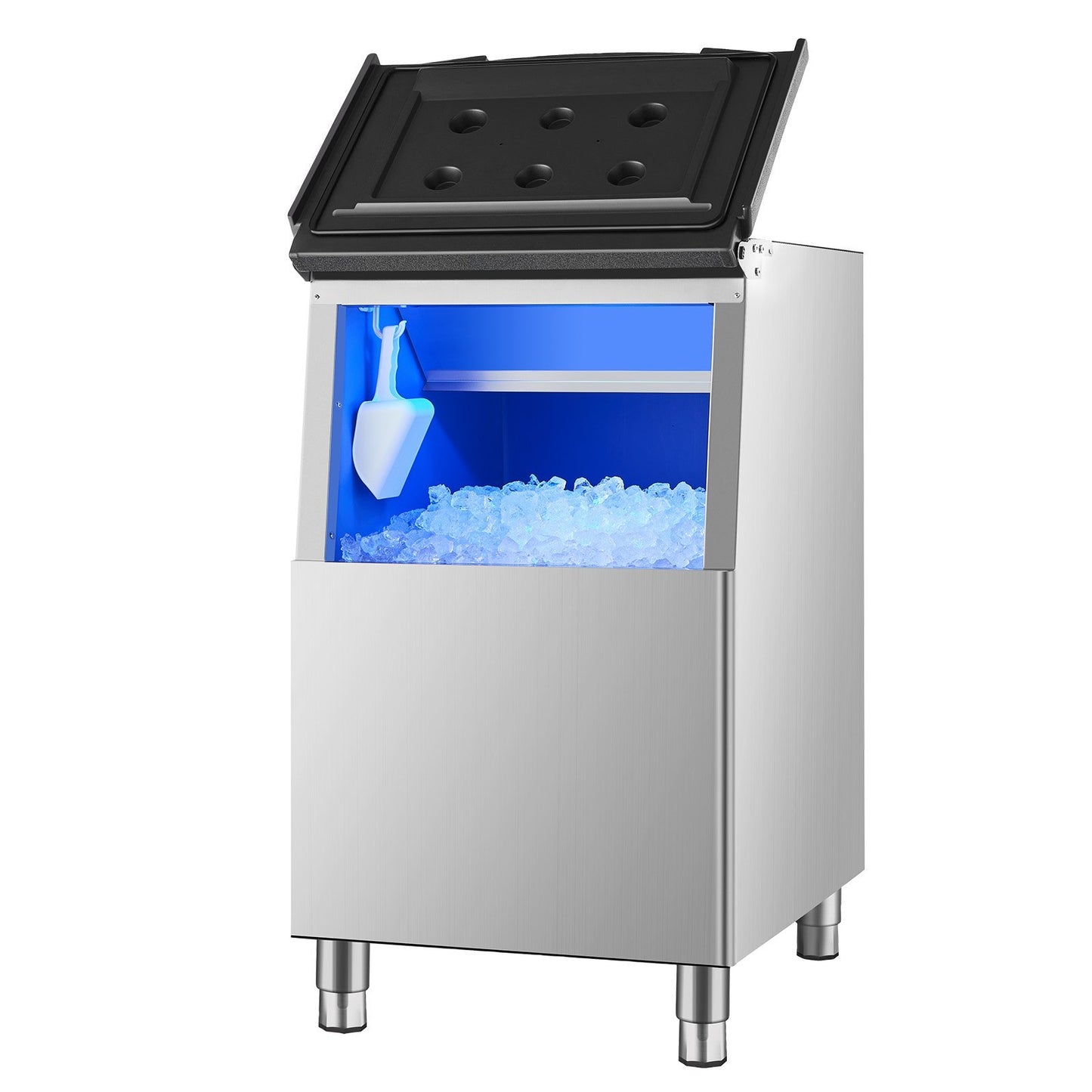Commercial Ice Storage Bin - 250 lb Capacity Stainless Steel Ice Maker Bin