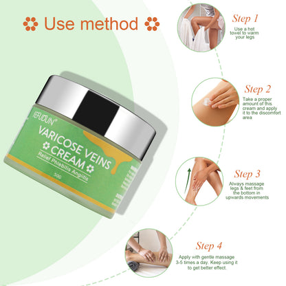 Varicose Vein Cream - Safflower Relief for Spider Veins & Leg Bruises