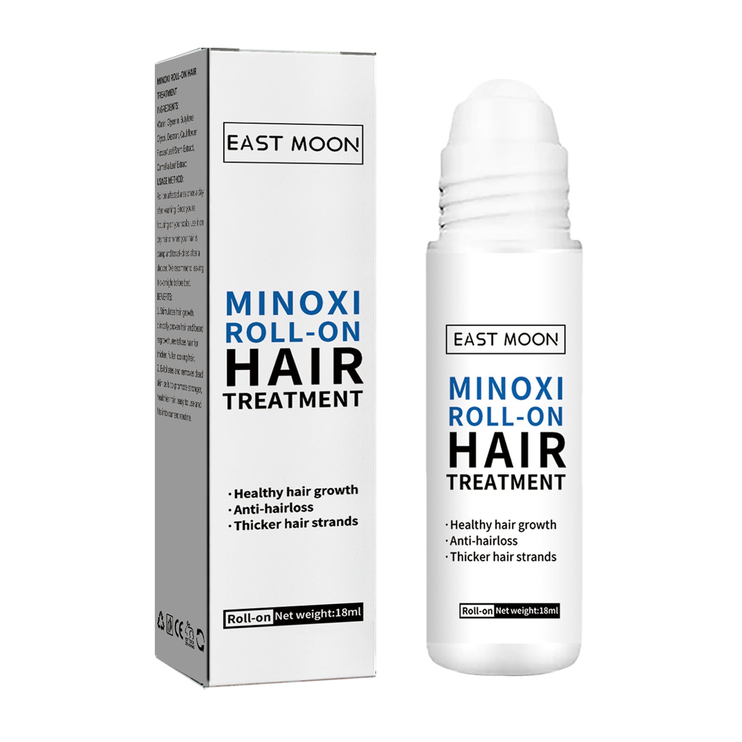 East Moon Rollerball Hair Oil - Nourishing Hair Growth Treatment for Thicker, Stronger Hair