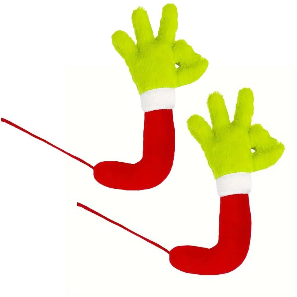 Grinch Arm Christmas Tree Decoration - Green Monster Elf Ornament for Holiday Decor