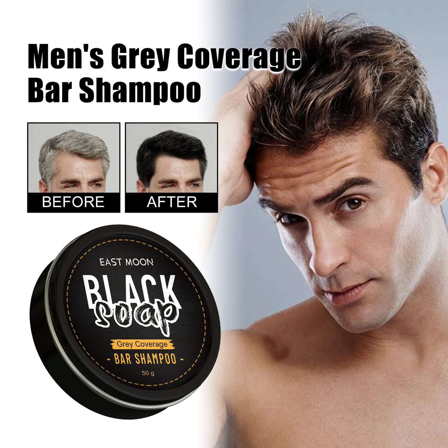 Black Hair Shampoo Soap Bar - Moisturizing & Shine Enhancing Hair Care