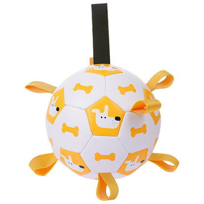 Interactive Dog Soccer Ball - Durable Chew Toy for Outdoor Training & Play