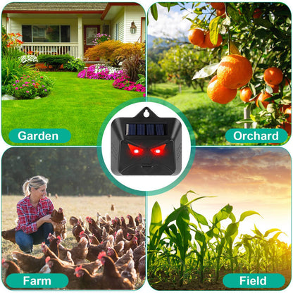 4Pcs Solar Spooky Eyes Light - Halloween Predator Deterrent & Scary Outdoor Decoration