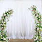 White Tulle Backdrop Curtain 10ft x 5ft - Sheer Chiffon Drapes for Wedding & Party Photography