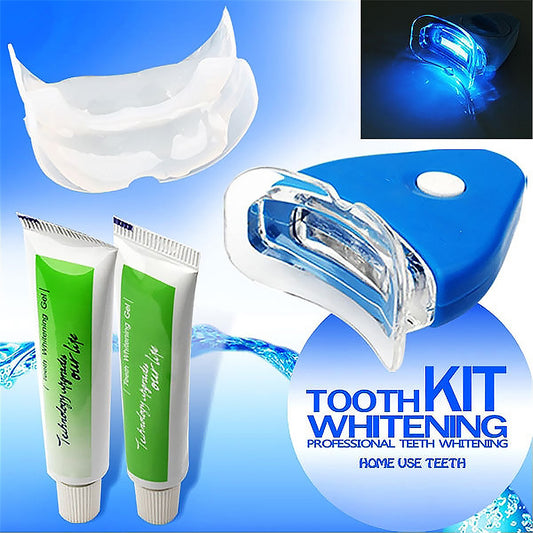 Teeth Whitening Gel with LED Light - Professional Dental Bleaching Kit