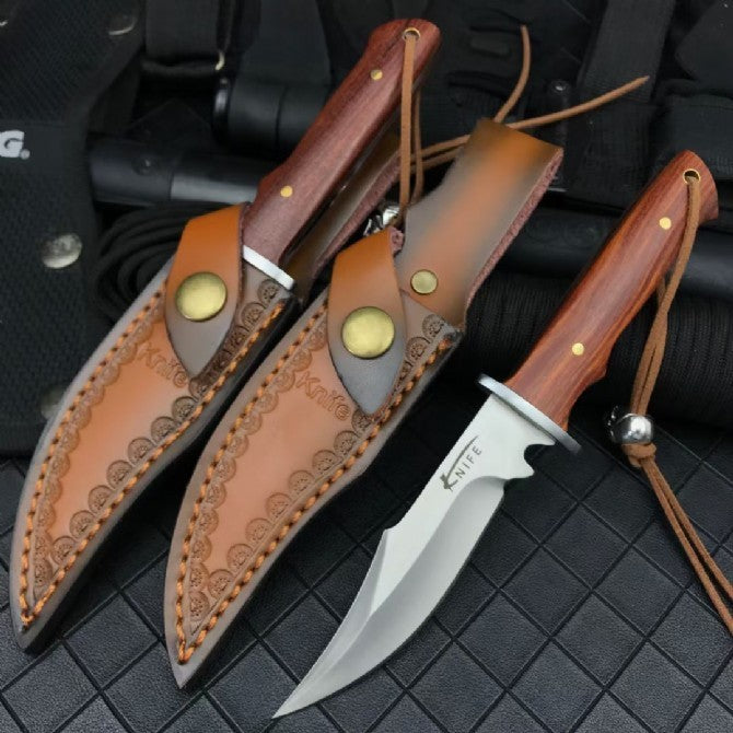 Mini Straight Knife - Fixed Blade Camping, Hunting & Fishing EDC Tool