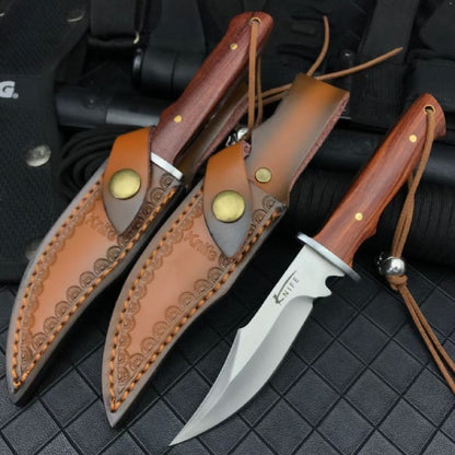 Mini Straight Knife - Fixed Blade Camping, Hunting & Fishing EDC Tool