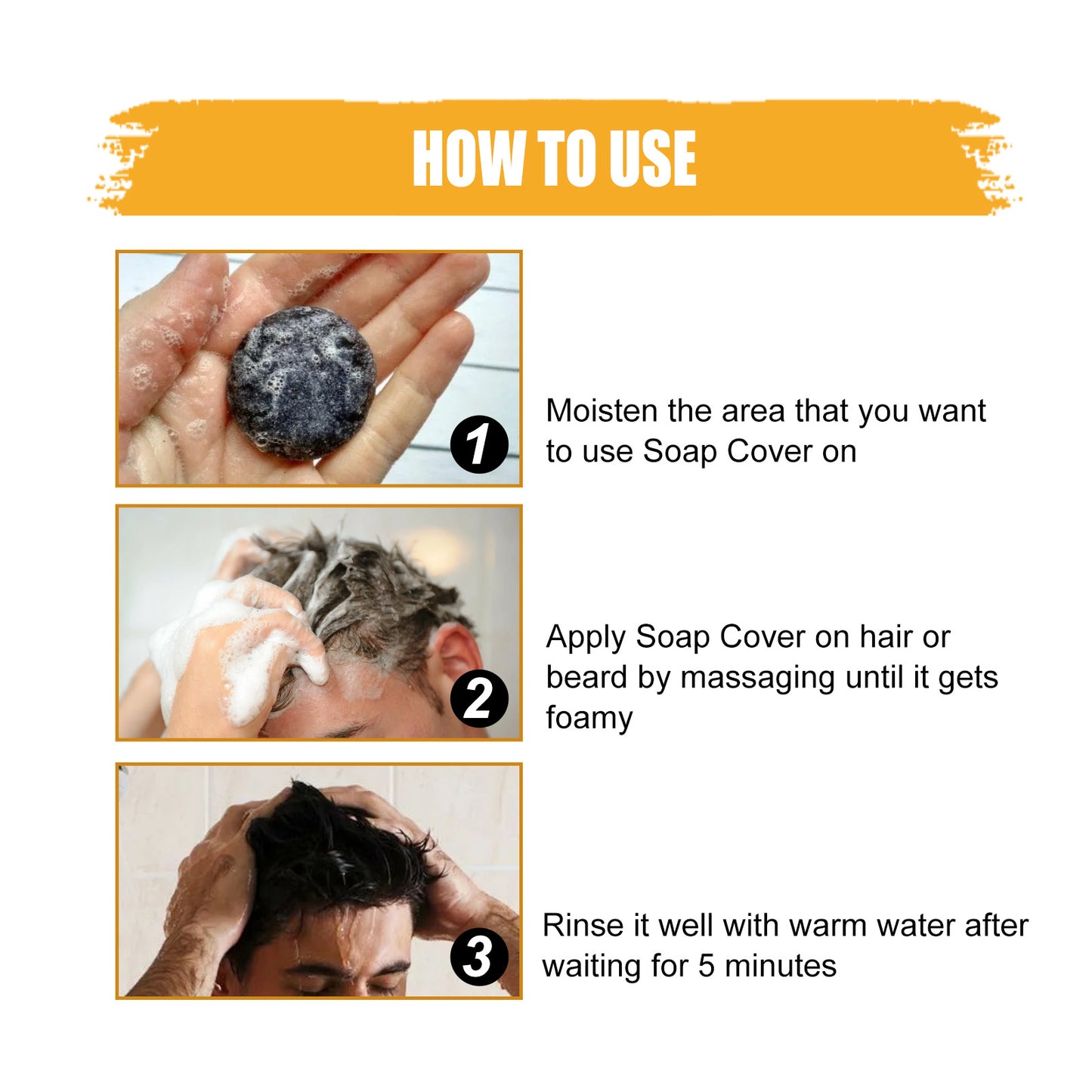 Black Hair Shampoo Soap Bar - Moisturizing & Shine Enhancing Hair Care