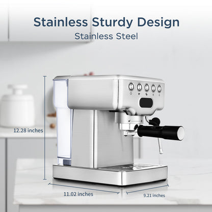Professional Espresso Machine 20 Bar - Coffee Maker with Milk Frother | 1.8L