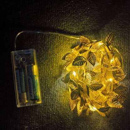 Christmas or wedding Decoration LED Golden Leaf Light