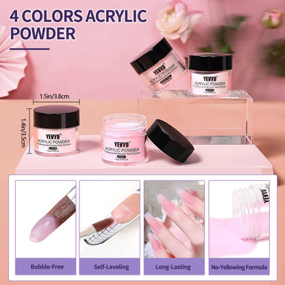 Professional Acrylic Nail Kit - Complete Powder & Liquid Set for Salon Nails