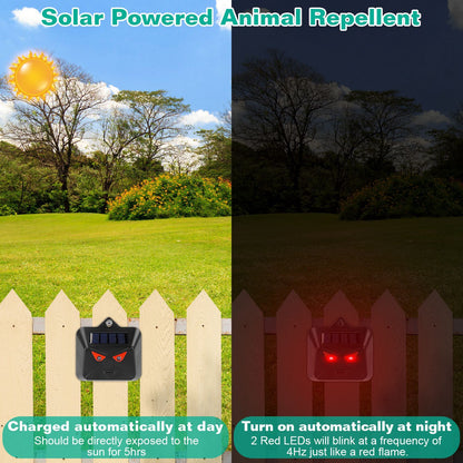 4Pcs Solar Spooky Eyes Light - Halloween Predator Deterrent & Scary Outdoor Decoration