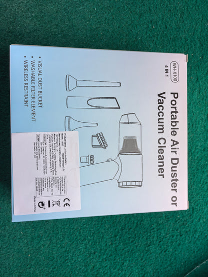 Handheld Vacuum Cleaner & Air Duster - High Power Multi-Nozzle for Car, Home & Pets