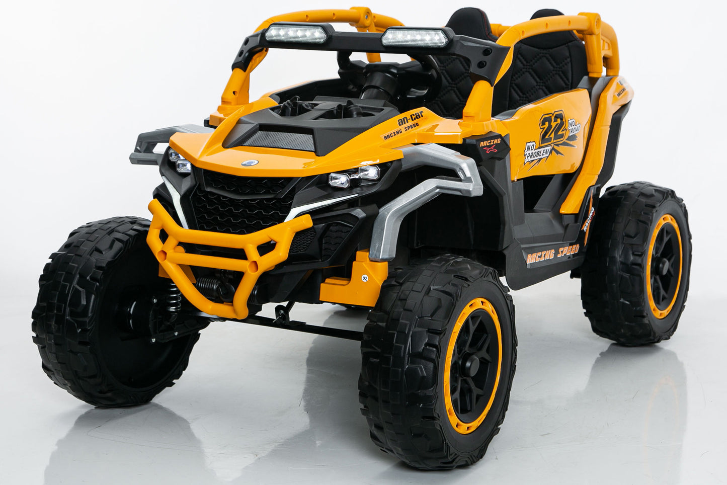 Ride On Models Truck Car 12V Kids Electric Vehicles, Remote Control, Front & Rear Shock Suspension, 2 Seater UTV, Flashlights And A Built-in Music Player, For Age 3-6 Years Old