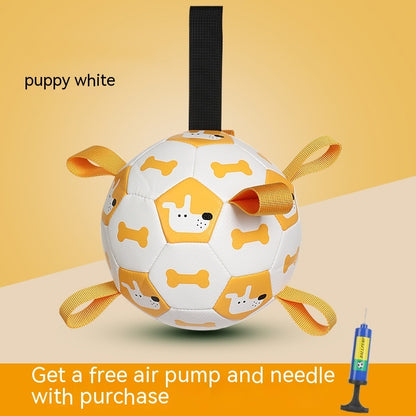 Interactive Dog Soccer Ball - Durable Chew Toy for Outdoor Training & Play