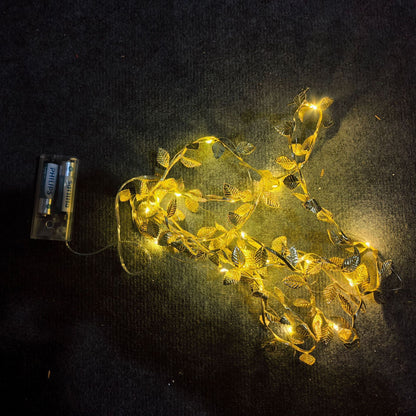 Christmas or wedding Decoration LED Golden Leaf Light