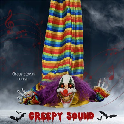 Animated LED Halloween Clown Decoration - Motion Activated Spooky Prop