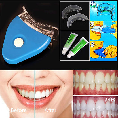 Teeth Whitening Gel with LED Light - Professional Dental Bleaching Kit