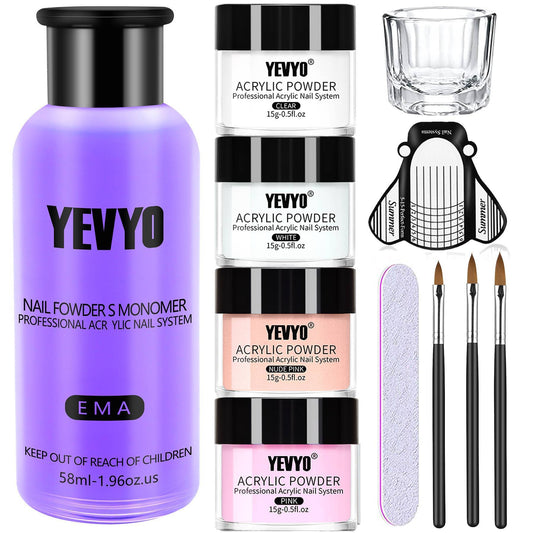 Professional Acrylic Nail Kit - Complete Powder & Liquid Set for Salon Nails